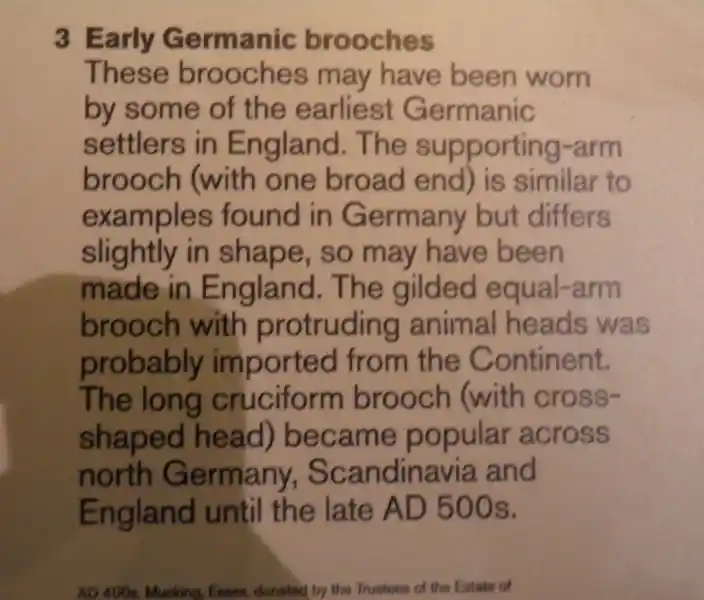 A long cross brooch, an early Germanic brooch